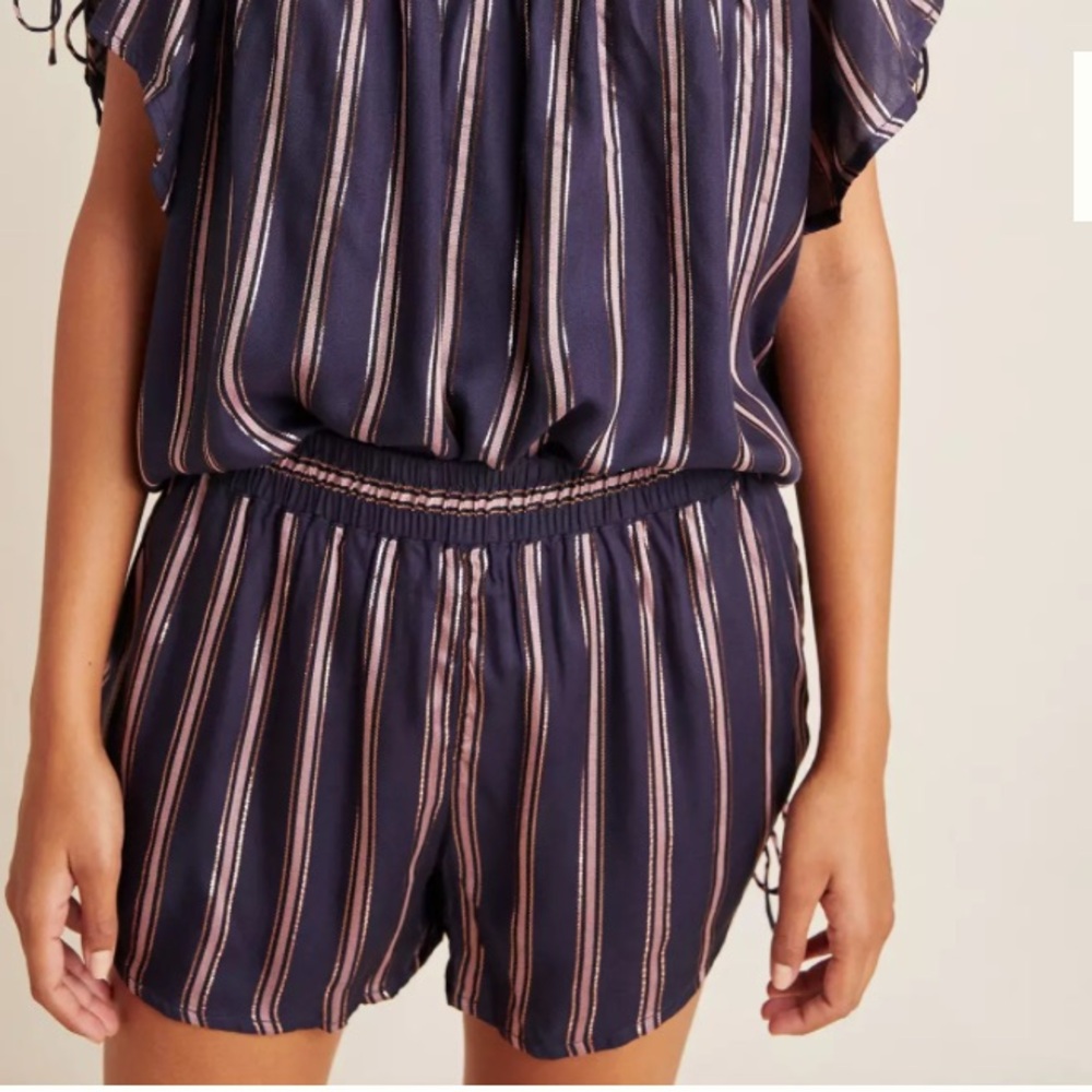 Anthropologie Tie-Detailed Woven Shorts W-932 Sz S